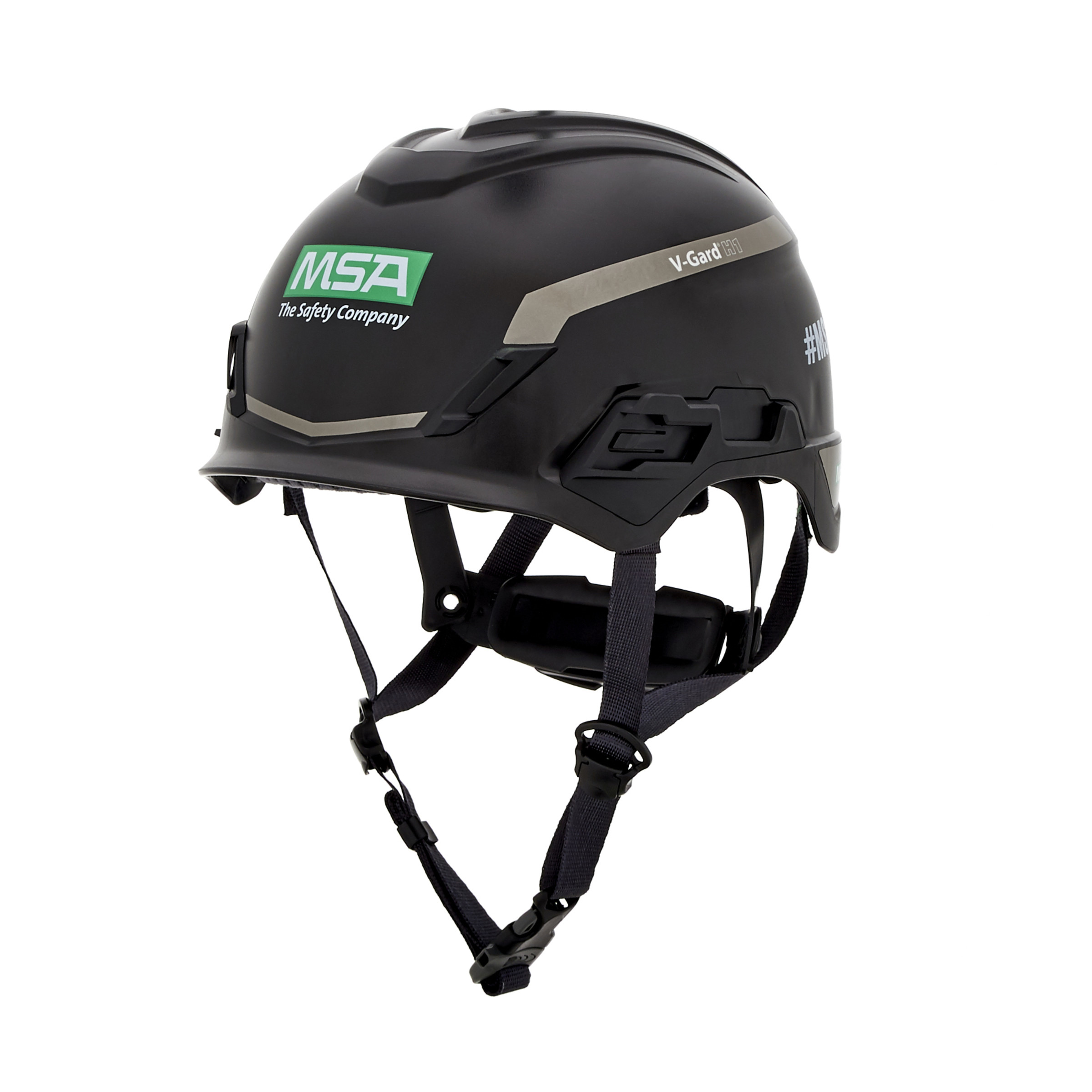 V-Gard® H1 Safety Helmet, Novent, Black, Fas-Trac® III Pivot, ANSI, EN397